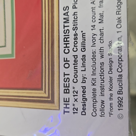 Vintage 1992 Christmas Cross Stitch kit - Picture 3 of 4